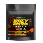 Chocolate Casein Protein Powder in Scoop for Muscle Recovery and Rich Flavor US