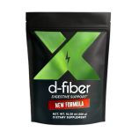 D-Fiber Digestive Support pouch with fiber and superfoods for gut health and regularity, lemonade flavor