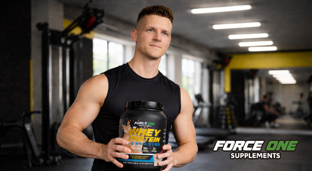 Beginner using whey protein after workout