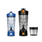Force One electric shaker duo pack two electric shaker bottles blue black pink